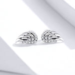 S925 Sterling Silber Flügel Ohrringe Persönlichkeit Ohrringe, SCE882