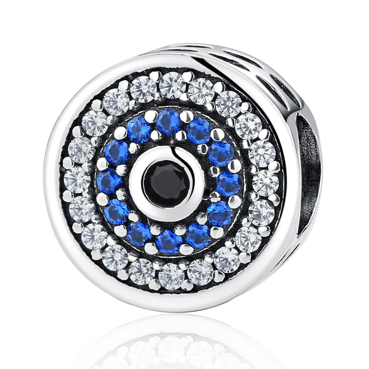 S925 Sterling Silber Perlen Persönlichkeit Inlay Blaue Augen Runde Armband Accessoires Perlen