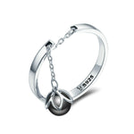 S925 Sterling-Silber offener Perlenring, SCR314