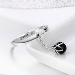 S925 Sterling-Silber offener Perlenring, SCR314