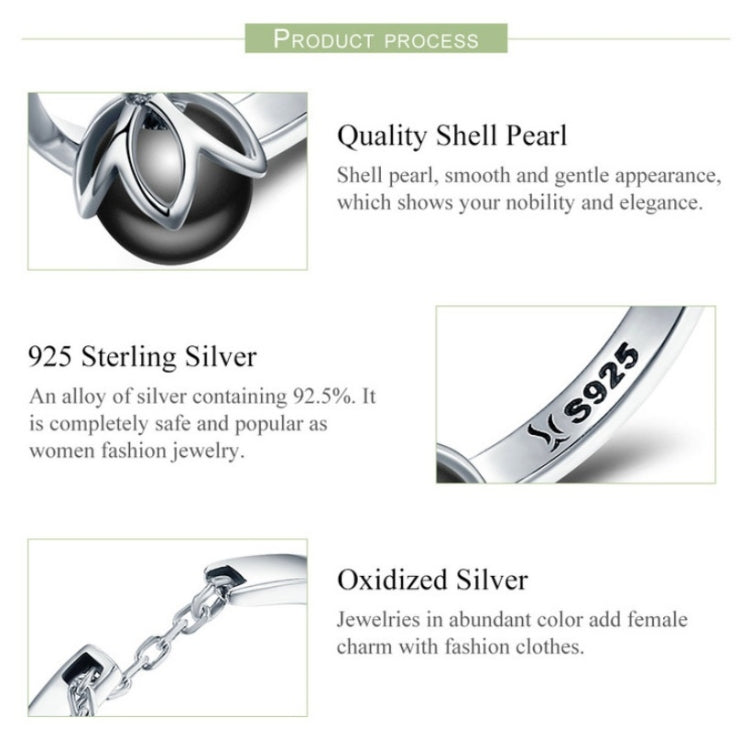 S925 Sterling-Silber offener Perlenring, SCR314