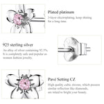Sterling Silber Blumenohrringe S925 Temperament Schlichte Zirkon-Ohrringe, SCE784