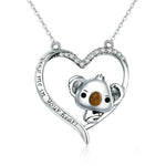 Niedliche Koala S925 Sterlingsilber Damenkette, SCN256