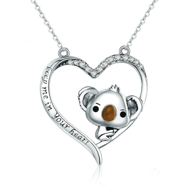 Niedliche Koala S925 Sterlingsilber Damenkette, SCN256