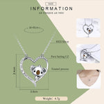 Niedliche Koala S925 Sterlingsilber Damenkette, SCN256
