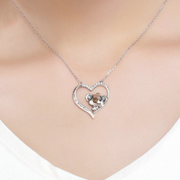 Niedliche Koala S925 Sterlingsilber Damenkette, SCN256