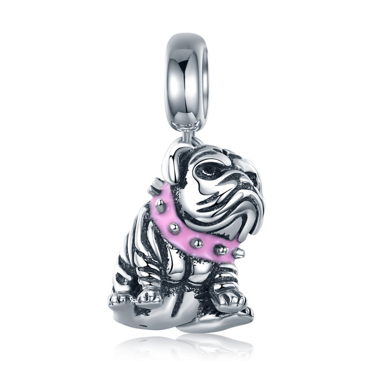 S925 Sterlingsilber Perlen Bulldoggen Charm Armband Zubehör, SCC552