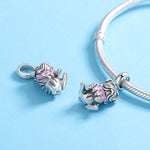 S925 Sterlingsilber Perlen Bulldoggen Charm Armband Zubehör, SCC552