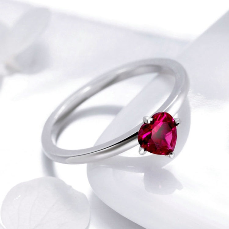 S925 Sterling-Silber-Ring, Herzschlag-Motiv, Modischer Ring, 6, 7, 8