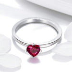 S925 Sterling-Silber-Ring, Herzschlag-Motiv, Modischer Ring, 6, 7, 8