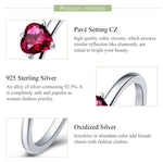 S925 Sterling-Silber-Ring, Herzschlag-Motiv, Modischer Ring, 6, 7, 8