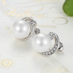 Perlenohrringe Schmuck S925 Sterlingsilber Ohrringe, SCE021