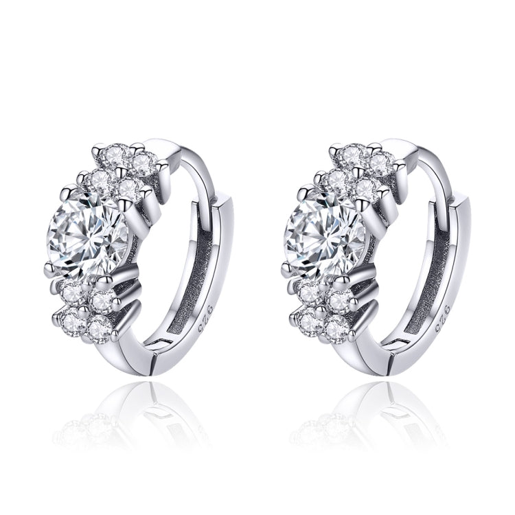 Ohrringe aus Sterlingsilber mit Zirkon, schlichtes Temperament, S925 Ohrringe, Silber, Gold