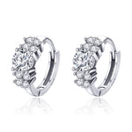 Ohrringe aus Sterlingsilber mit Zirkon, schlichtes Temperament, S925 Ohrringe, Silber, Gold