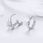 Ohrringe aus Sterlingsilber mit Zirkon, schlichtes Temperament, S925 Ohrringe, Silber, Gold