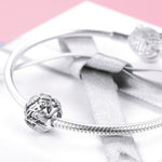 Strand S925 Sterlingsilber Perlen Hohl DIY Armband Halskette Perlen Zubehör
