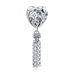 S925 Sterlingsilber Liebes Herzförmige Silberperlen, SCC722