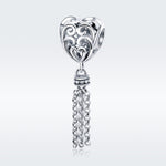 S925 Sterlingsilber Liebes Herzförmige Silberperlen, SCC722