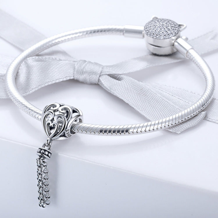 S925 Sterlingsilber Liebes Herzförmige Silberperlen, SCC722