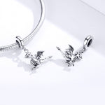 S925 Sterlingsilber Anhänger Drache Dinosaurier Charm DIY Armband Zubehör, SCC1322