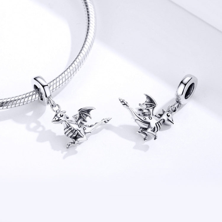 S925 Sterlingsilber Anhänger Drache Dinosaurier Charm DIY Armband Zubehör, SCC1322