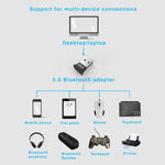 3 Stück Bluetooth V5.0 Adapter Computer Notebook USB Bluetooth Tastatur Audio-Empfänger