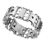 Multifunktionales Edelstahl-Outdoor-Überlebenswerkzeug-Armband für Herren