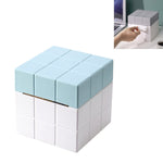 Würfel-Kosmetiktuchbox Schreibtisch-Aufbewahrungsbox, Reinweiß, Weiß+Grau, Weiß+Pink, Weiß+Blau