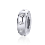 S925 Sterling Silver Zircon Beaded DIY Bracelet Accessories