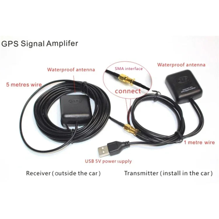 2-in-1-GPS-Navigations-Autoantennen-Signalverstärker, Signalverstärker