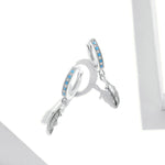 S925 Sterlingsilber Feder Ohrringe, SCE898
