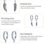 S925 Sterlingsilber Feder Ohrringe, SCE898