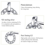 S925 Sterlingsilber Kleine Kreis Ohrringe Platinbeschichtet Zirkon Silber Ohrringe, SCE767