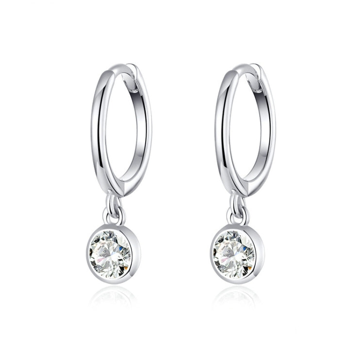 S925 Sterlingsilber Platinbeschichtete Ohrringe Temperament Zirkon Ohrringe, SCE830