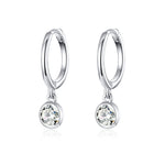 S925 Sterlingsilber Platinbeschichtete Ohrringe Temperament Zirkon Ohrringe, SCE830