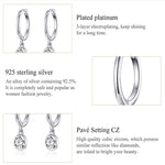 S925 Sterlingsilber Platinbeschichtete Ohrringe Temperament Zirkon Ohrringe, SCE830