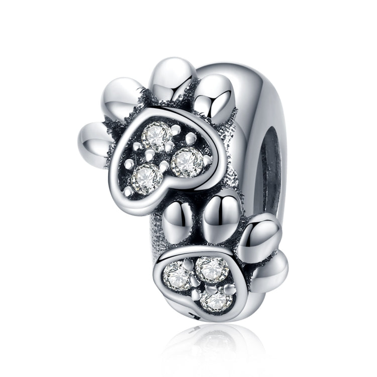 S925 Sterling Silber Tierpfotenabdruck Perlen DIY Armband Zubehör