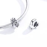 S925 Sterling Silber Tierpfotenabdruck Perlen DIY Armband Zubehör