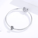S925 Sterling Silber Tierpfotenabdruck Perlen DIY Armband Zubehör