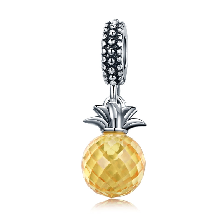 S925 Sterling-Silber Frucht-Serie Ananas Liebe Anhänger DIY Armband Zubehör, SCC150