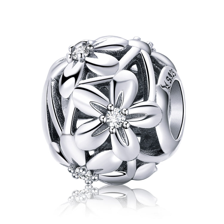 S925 Sterling Silber Blumenform Tropföl Silberperlen DIY Armband Zubehör, SCC729