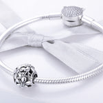 S925 Sterling Silber Blumenform Tropföl Silberperlen DIY Armband Zubehör, SCC729