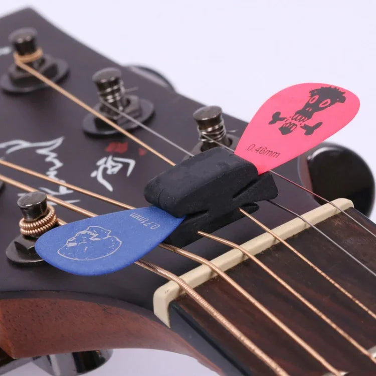 10 Stück Alice A010CP Tubber Gitarrenplektrum-Clip und Saitenkopfclip, A010CP