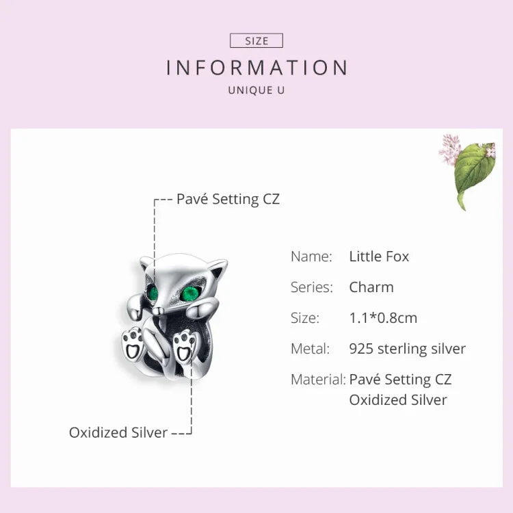 S925 Sterling Silber Kleine Fuchsperlen DIY Armband Zubehör Charm Lose Perlen