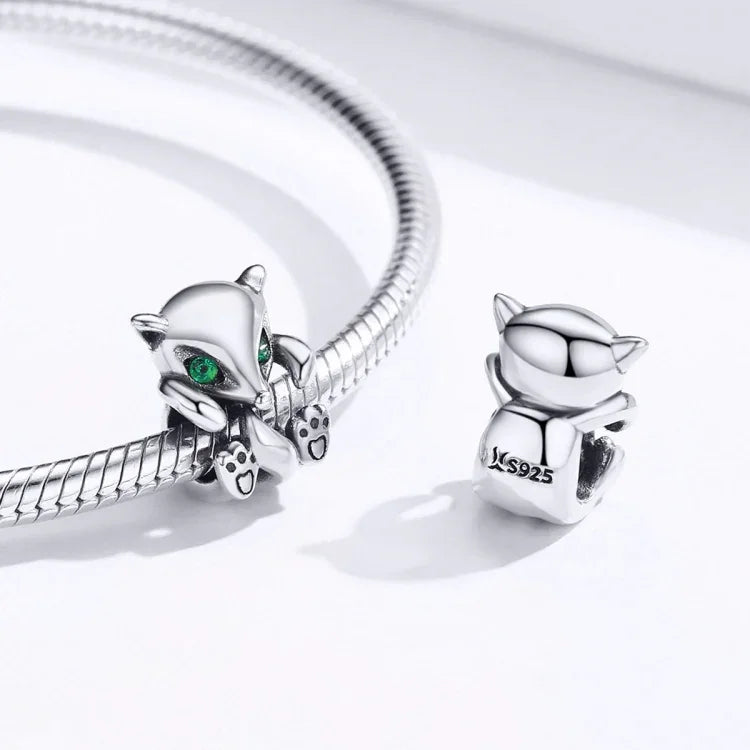 S925 Sterling Silber Kleine Fuchsperlen DIY Armband Zubehör Charm Lose Perlen