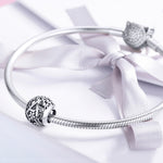 S925 Sterling-Silber-Muster-Buchstabenperlen DIY Armband Perlen, SCC1158