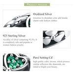 S925 Sterling Silber Grünpflanze Kleeblatt Perle DIY Armband Zubehör, SCC964