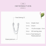S925 Sterling Silber Einfache zweilagige Kette Sicherheitskette DIY Armband Zubehör, SCC1419