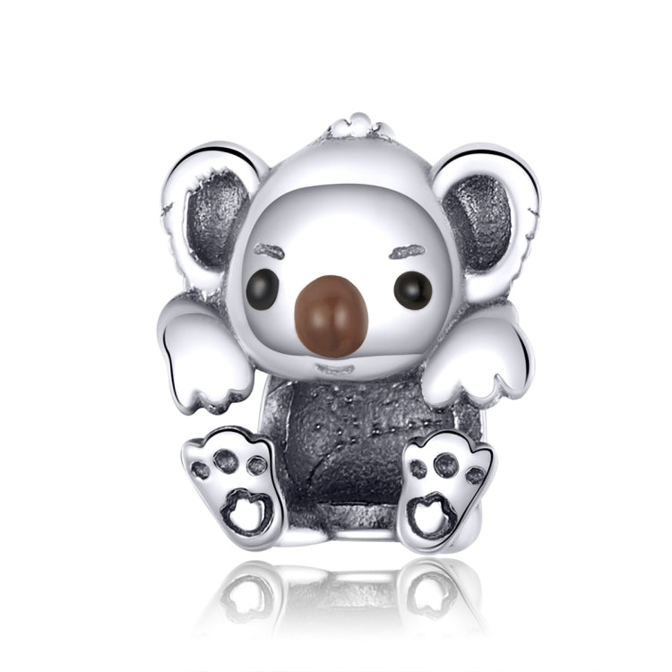 S925 Sterling Silber Süßer Koala Tier Perlen DIY Armband Zubehör, SCC1304