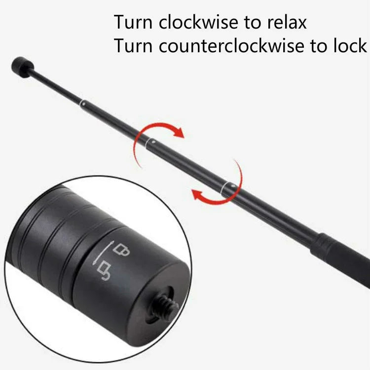 Handlicher Drei-Achsen-Gimbal-Stabilisator für GoPro-Selfies, Ausziehbare Länge: 19–73 cm